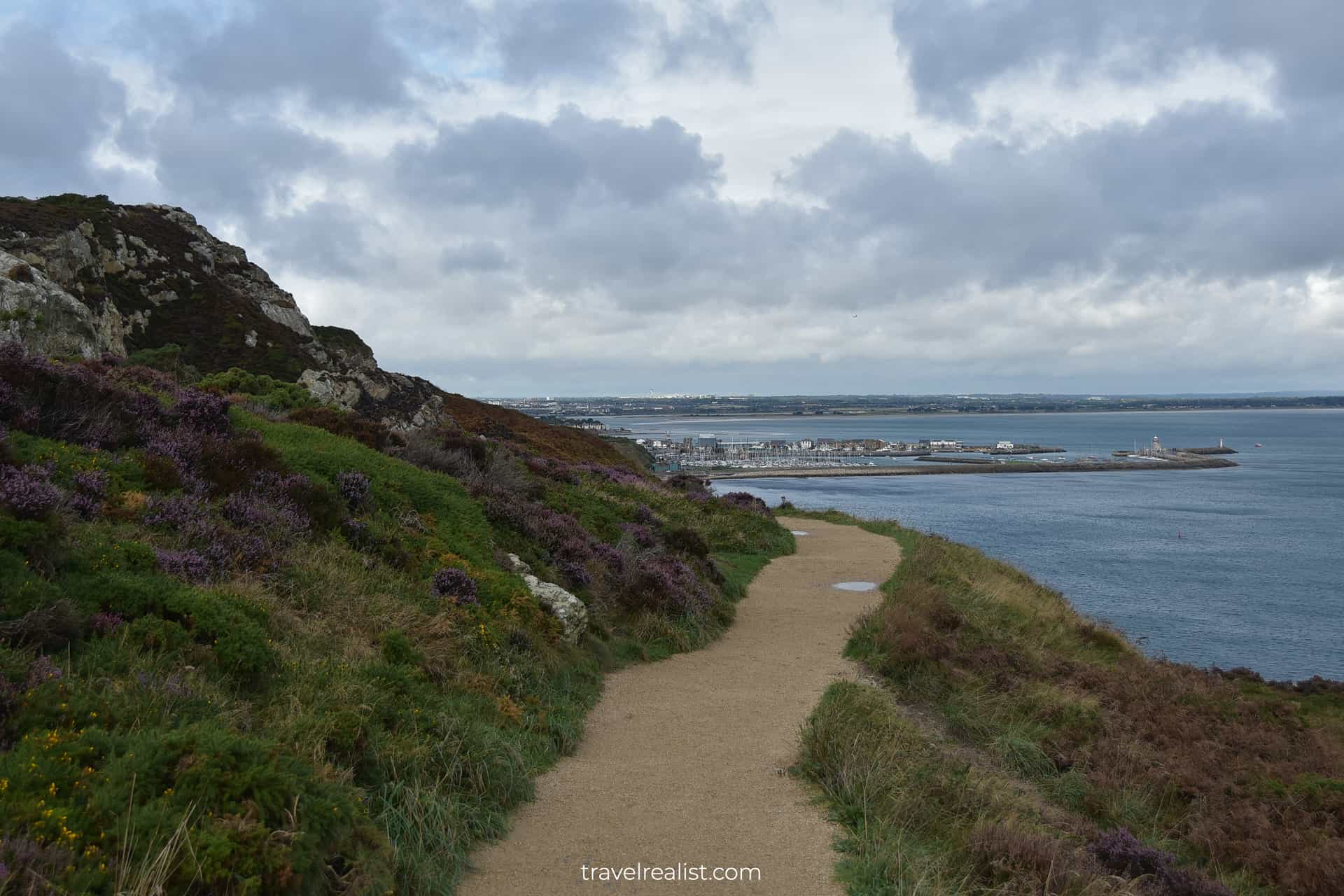 Howth Cliff Walk, one of the most scenic walks around Dublin, Irealdn that you do not need a car to reach
