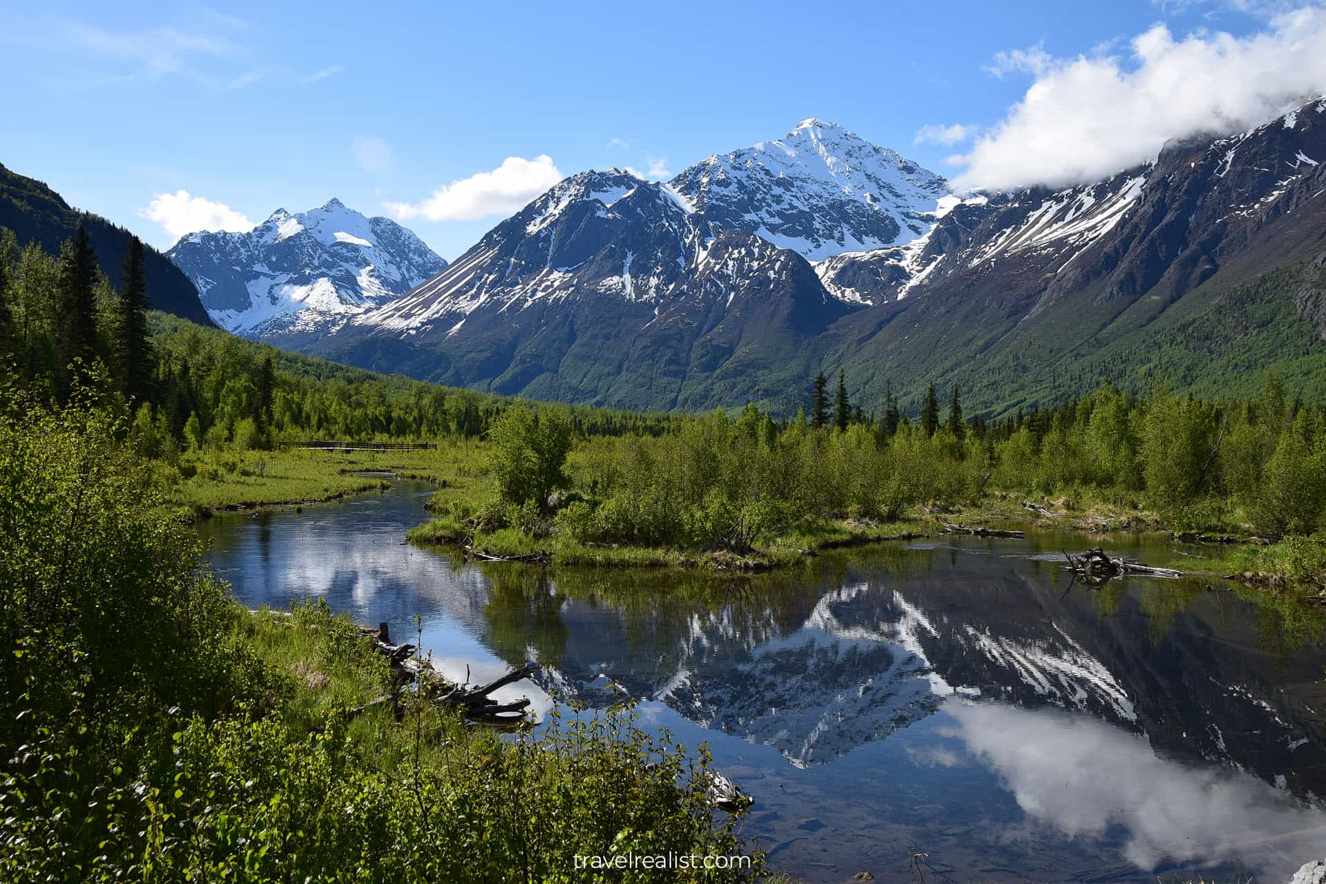 Views from Eagle River Nature Center in Chugach State Park in Alaska, US