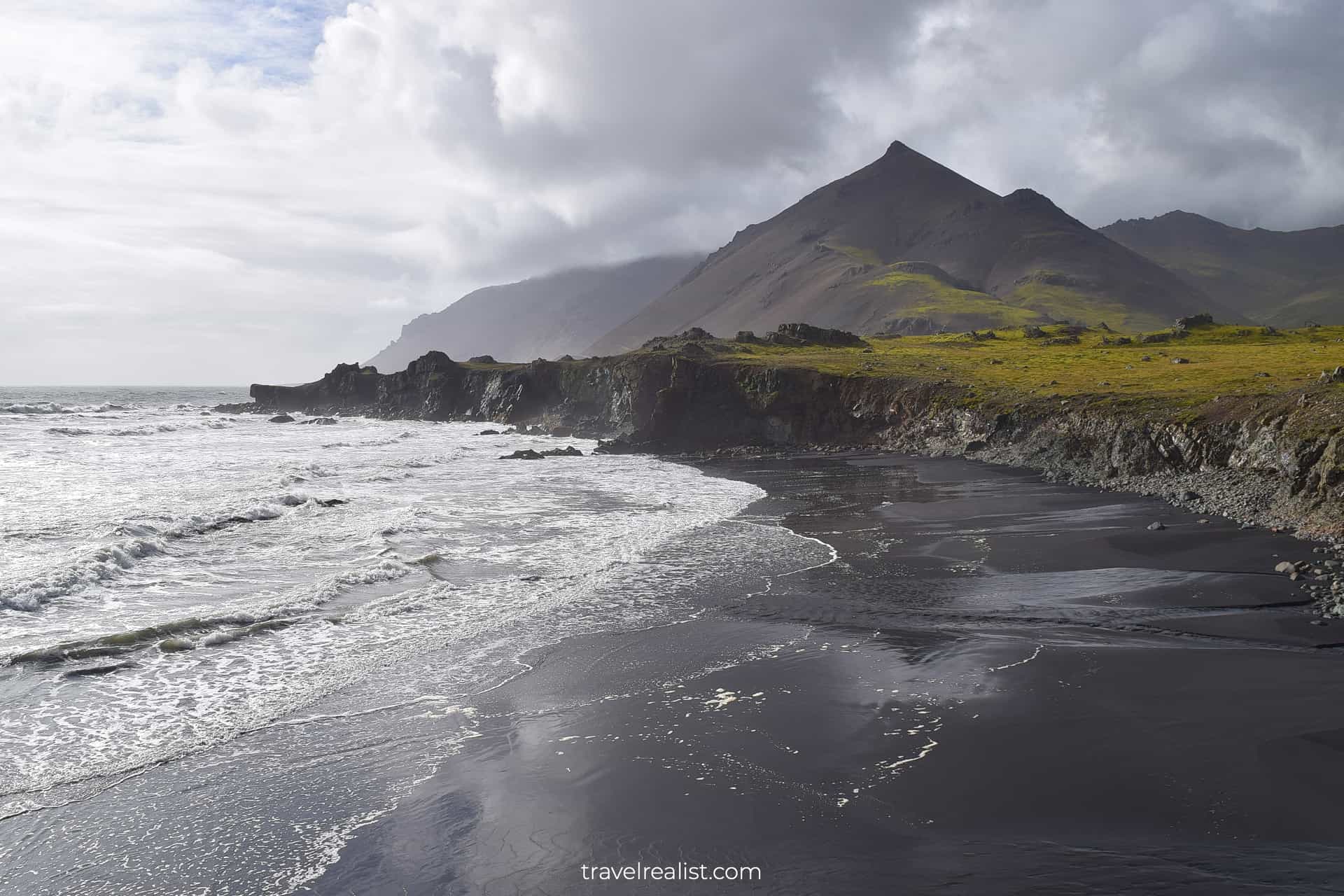 Fauskasandur Black Sand Beach in East Iceland