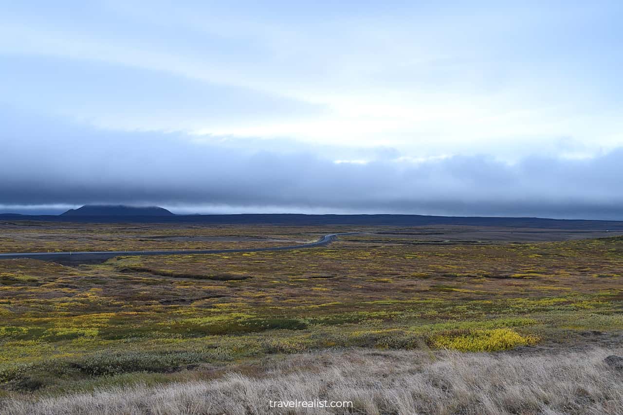 Tundra landscape near Dettifoss waterfall in Northeastern Iceland