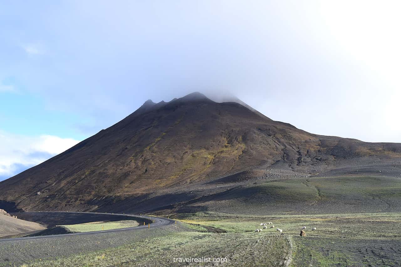 Volcano near Ring Road in East Iceland