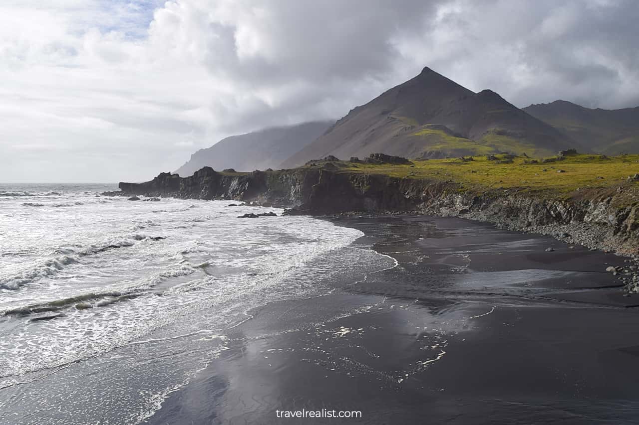 Fauskasandur Black Sand Beach in East Iceland