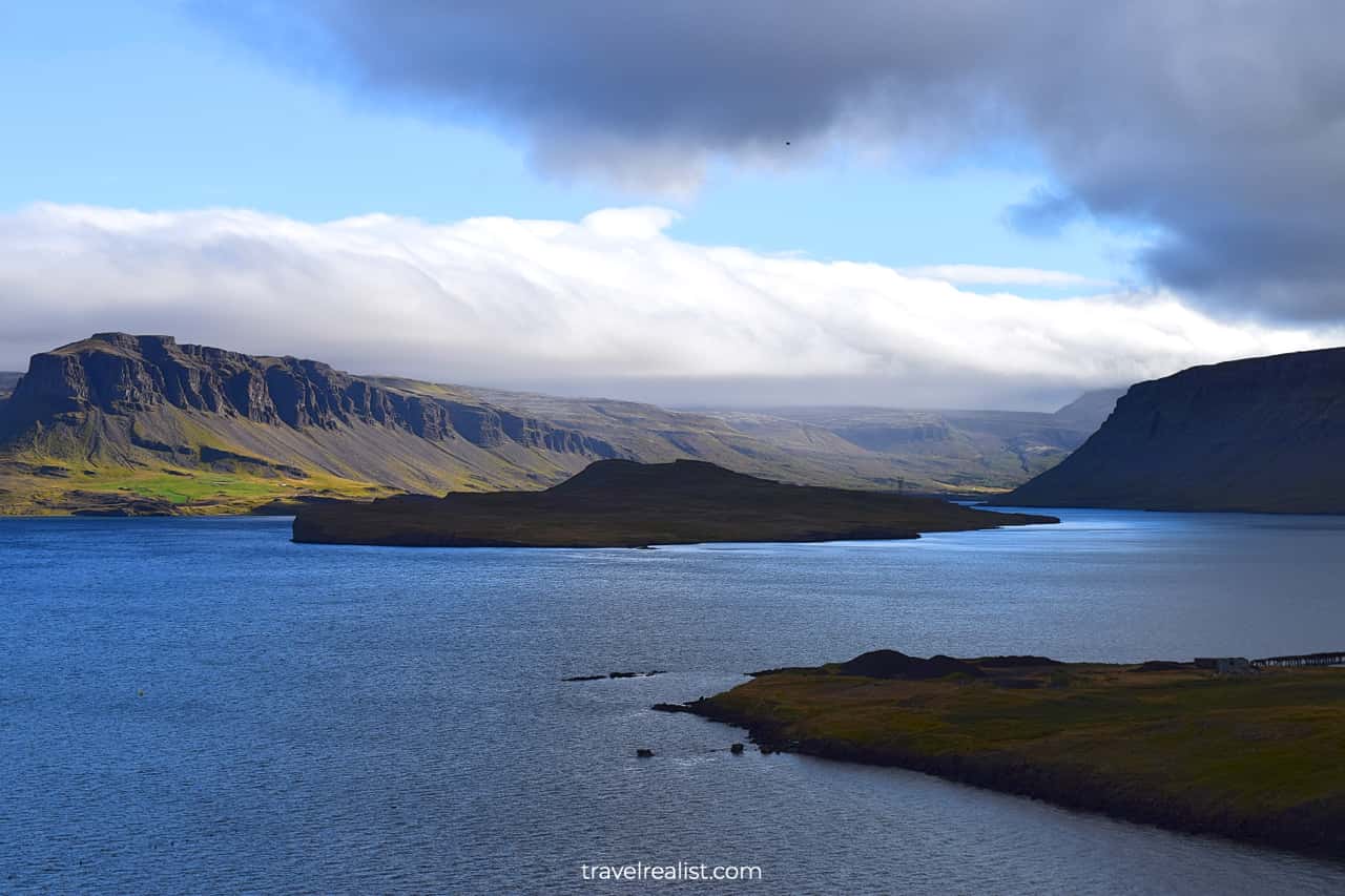 Hvalfjordur in Iceland on way to Glymur Waterfall