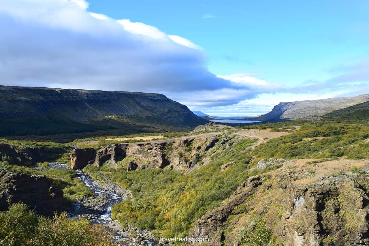 Views of Hvalfjordur near Glymur Waterfall in Iceland