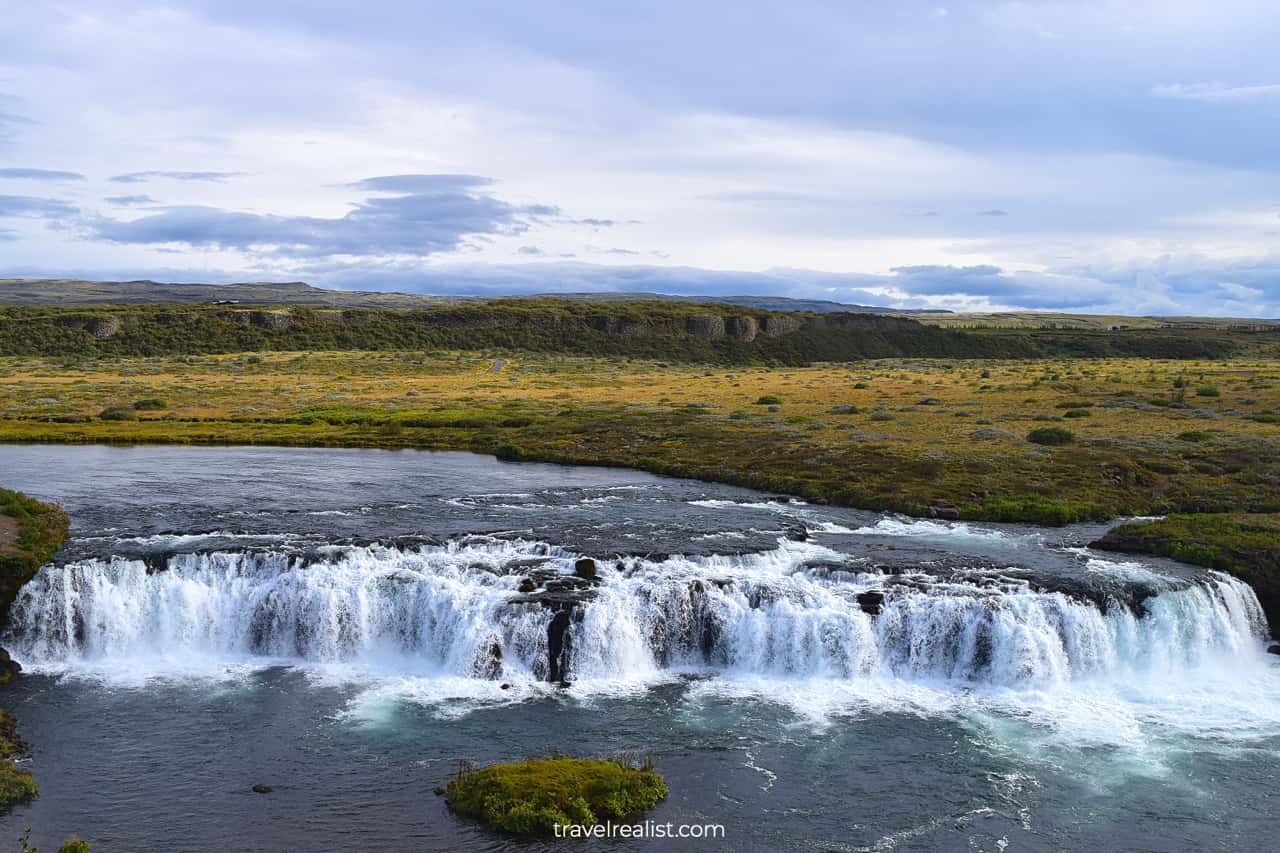 Faxafoss waterfall on Golden Circle map in Iceland
