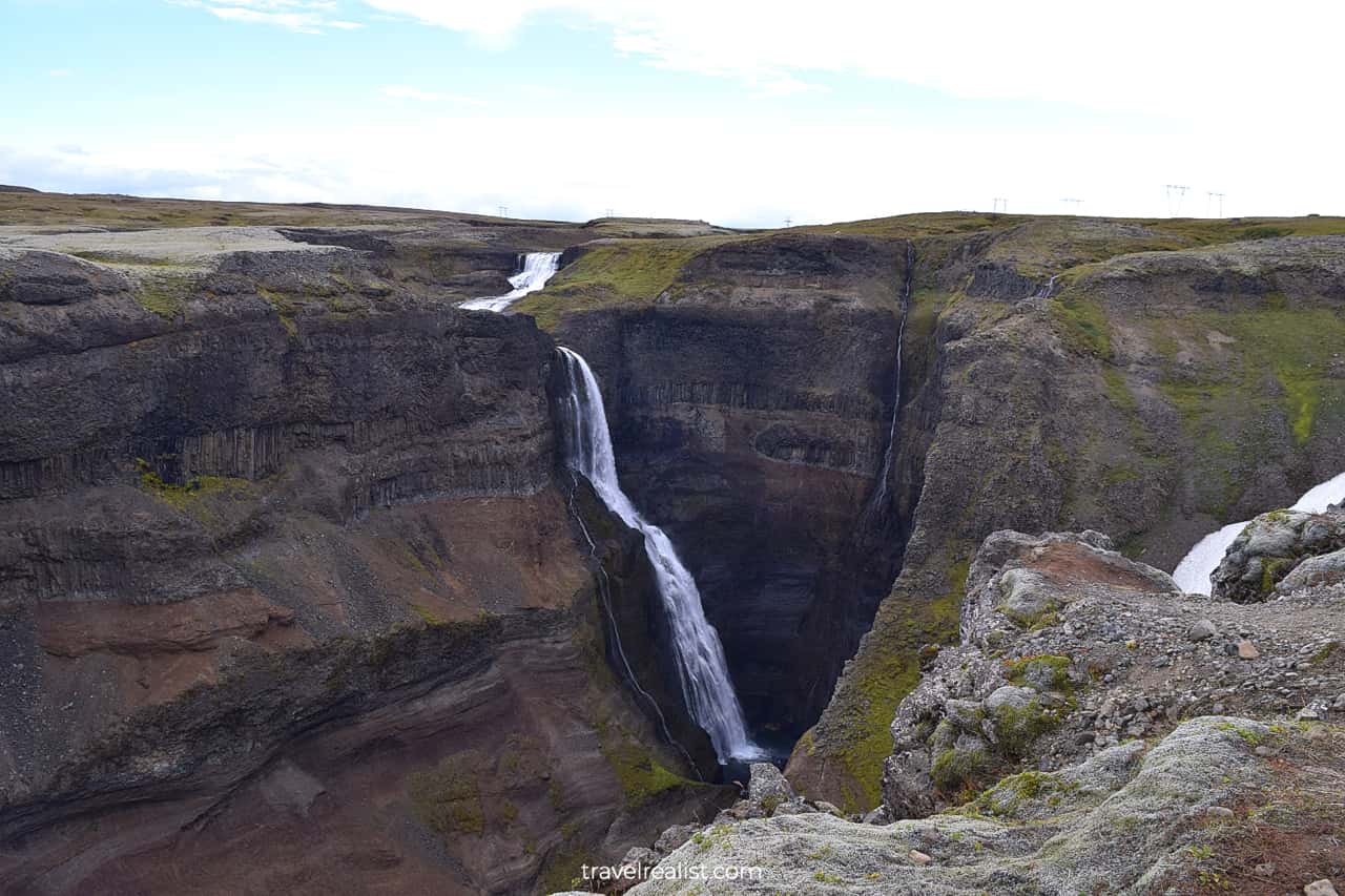 Granni waterfall on on Golden Circle map in Iceland