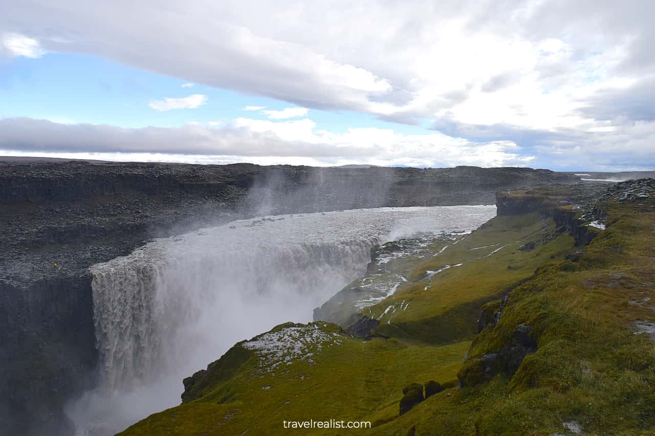 Views of Dettifoss in Northern Iceland, the most powerful waterfall in Europe