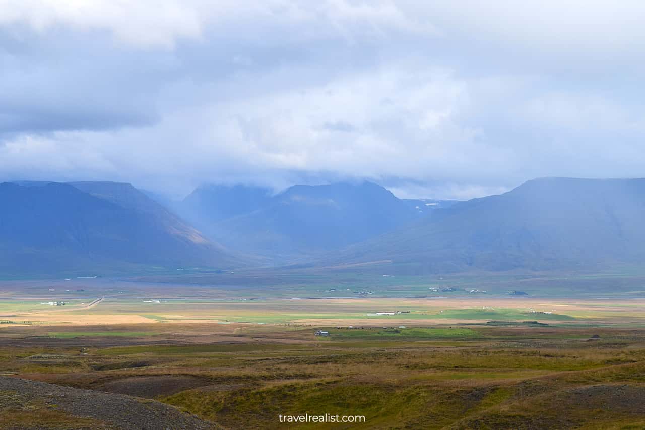 Flat top mountain views near Ring Road in Northern Iceland
