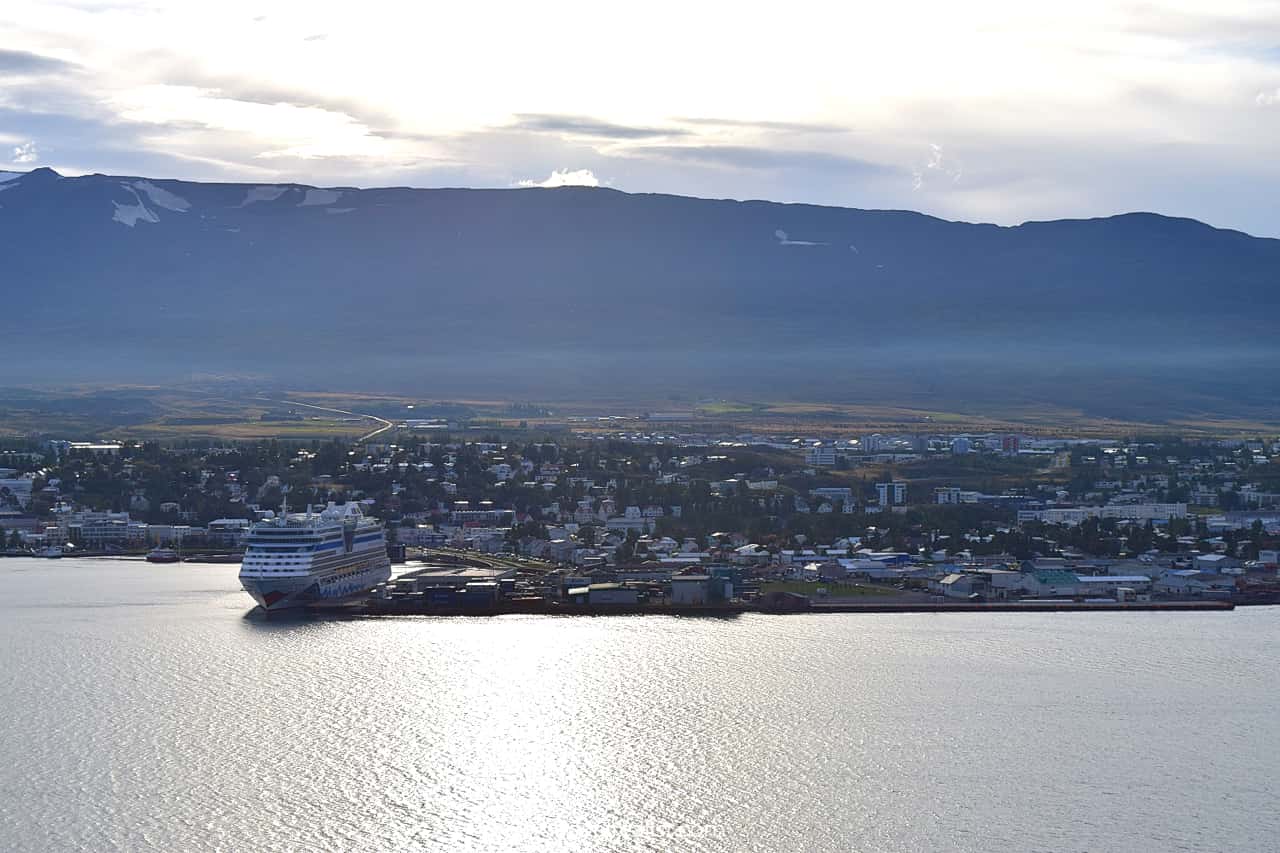 Cruise ship in Akureyri, Northern Iceland