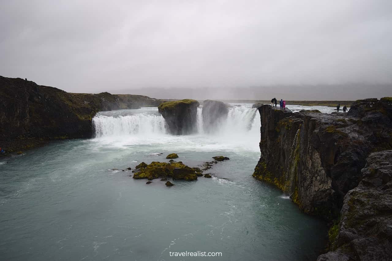 Godafoss waterfall views in Northern Iceland