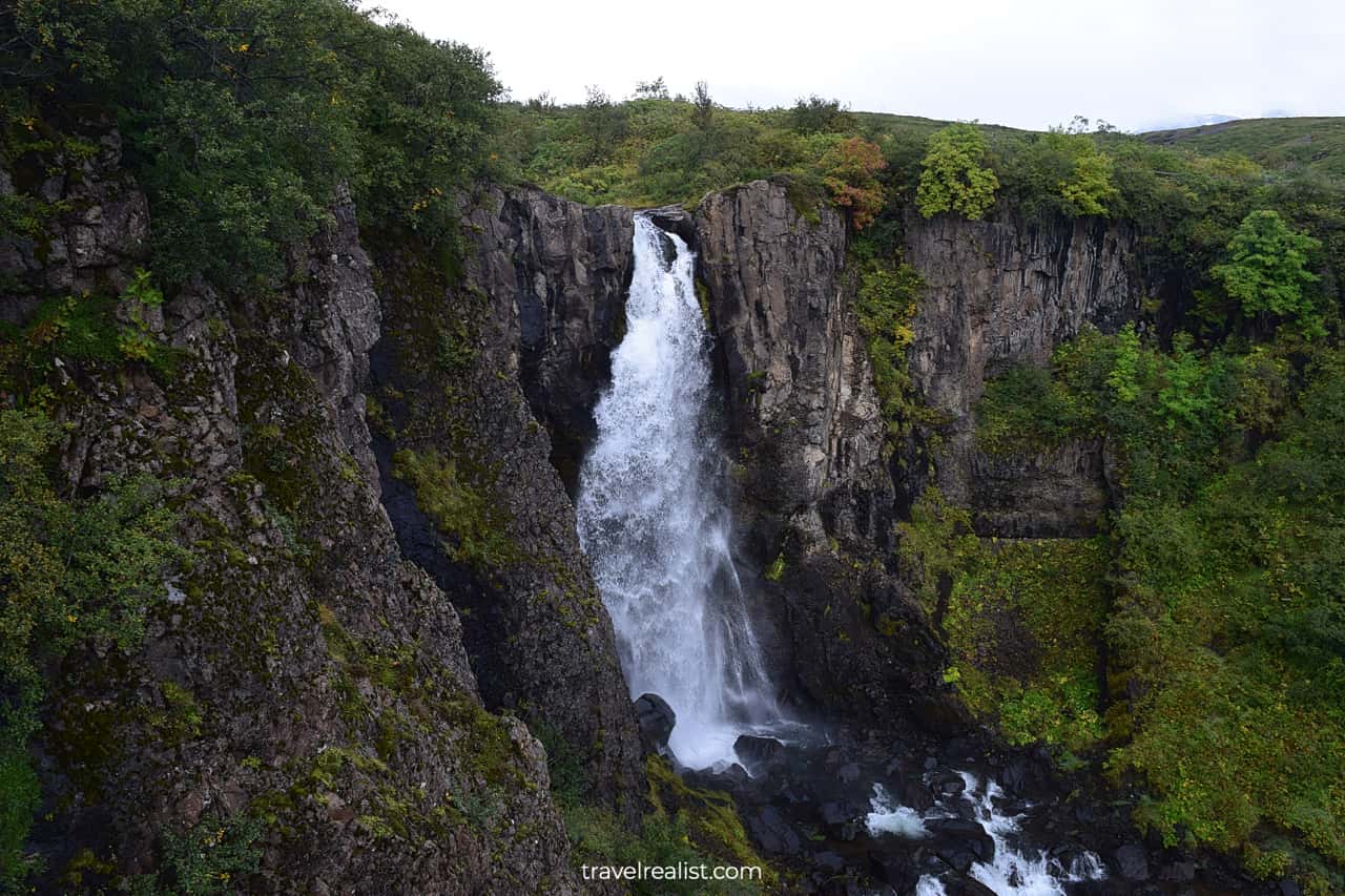 Hundafoss waterfall in Skaftafell National Park in Iceland