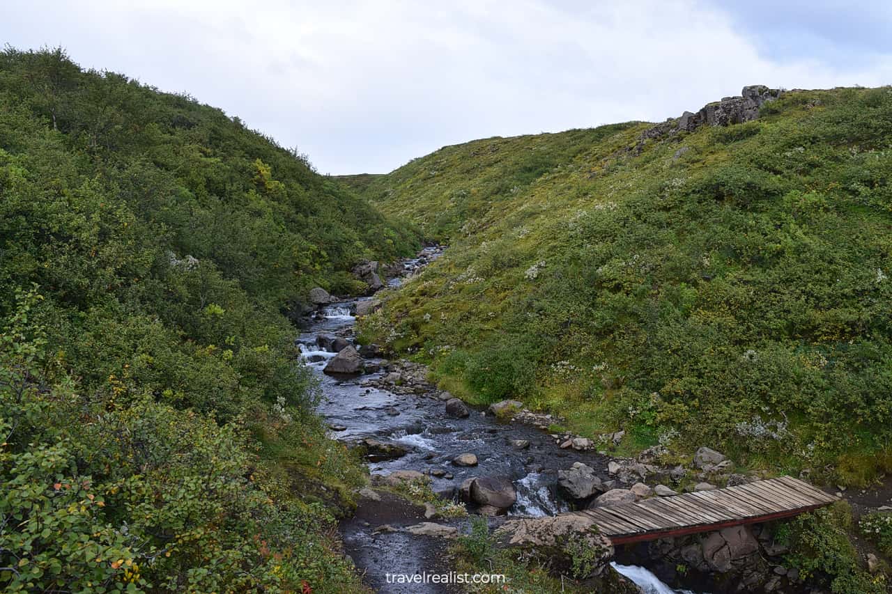 Creek crossing in Skaftafell National Park in Iceland