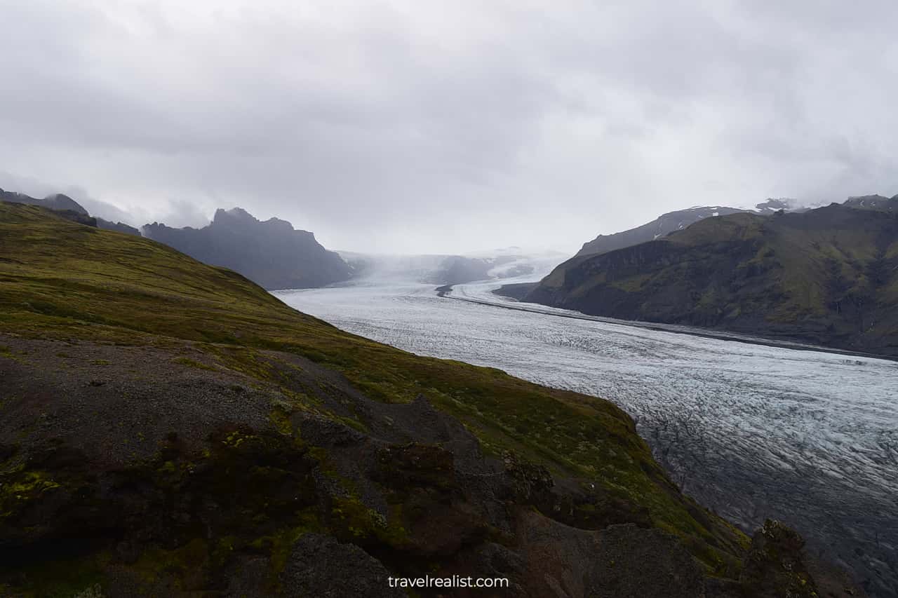 Skaftafell Glacier in Skaftafell National Park in Iceland