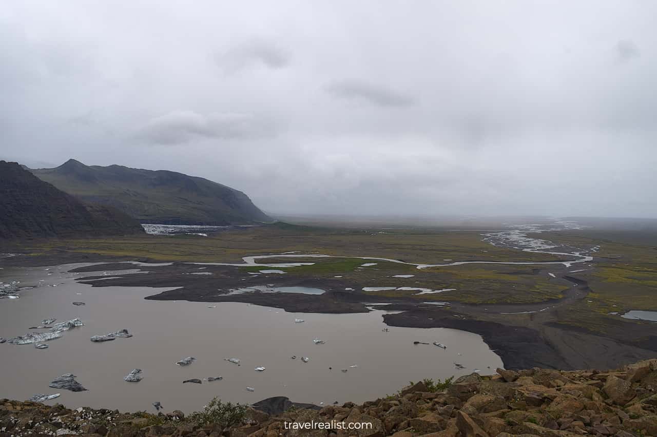 Morsá river near Skaftafell Glacier in Skaftafell National Park in Iceland