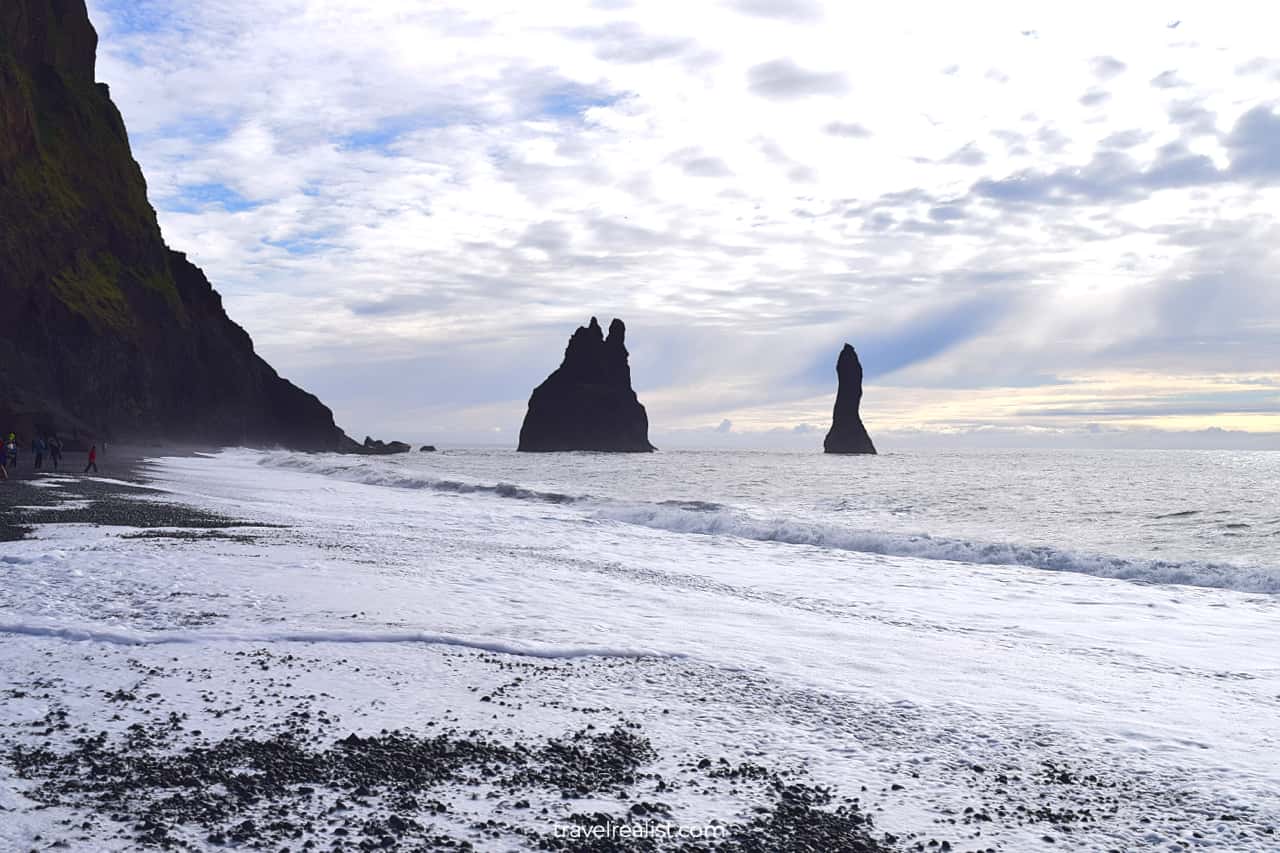 Reynisdrangar cliff views at Reynisfjara Black Sand Beach in South Iceland