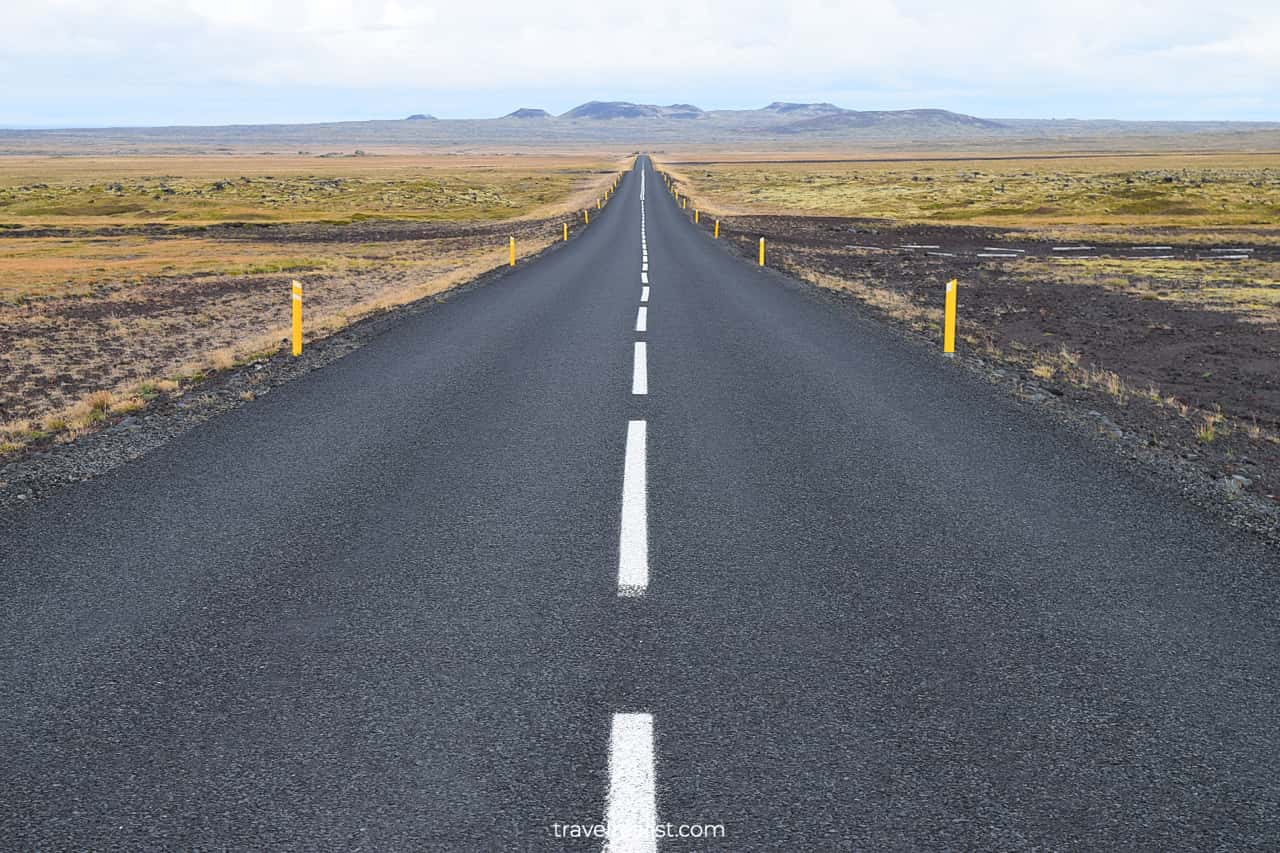 Road through Snaefellsjokull National Park in Western Region, Iceland