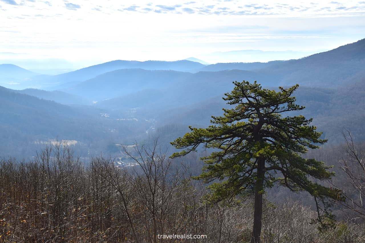 Bacon Hollow Overlook in Shenandoah National Park, Virginia, US