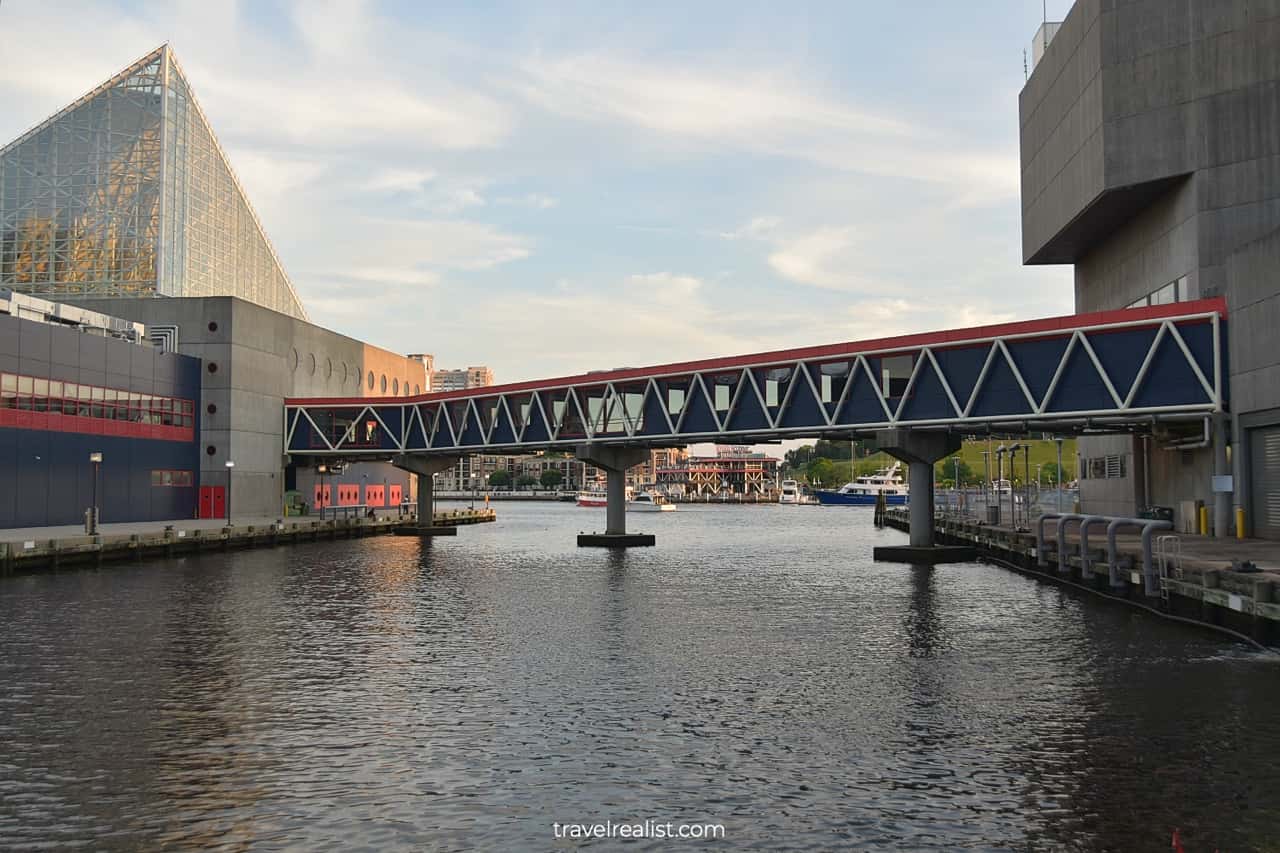 National Aquarium Bridge near Baltimore Historic Ships in Maryland