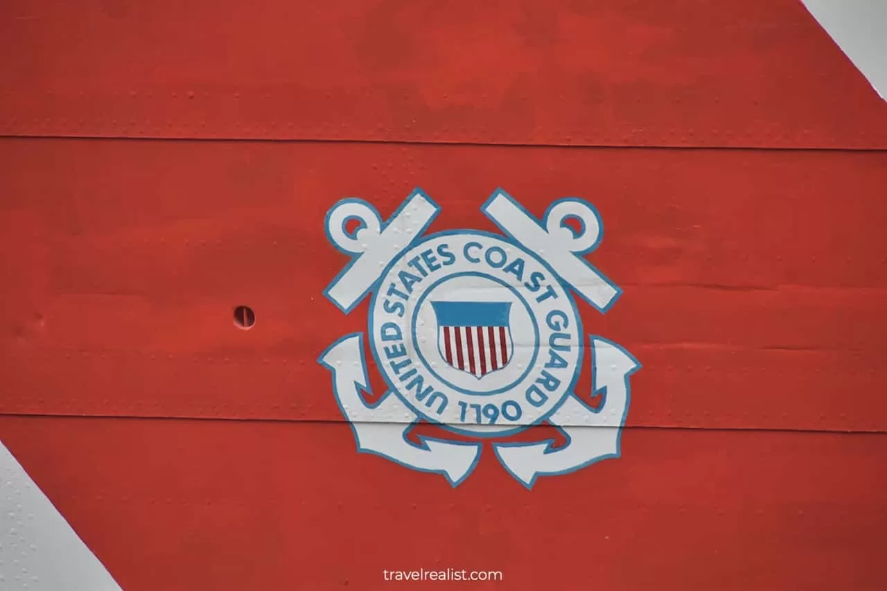 Coast Guard coat of arms on USCGC Taney in Baltimore Historic Ships in Maryland