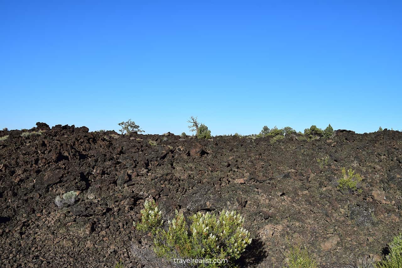 Lava beds near the Castles in Lava Beds National Monument, California, US