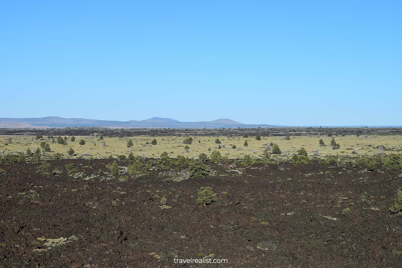 Distant views of Juniper Butte in Lava Beds National Monument, California, US