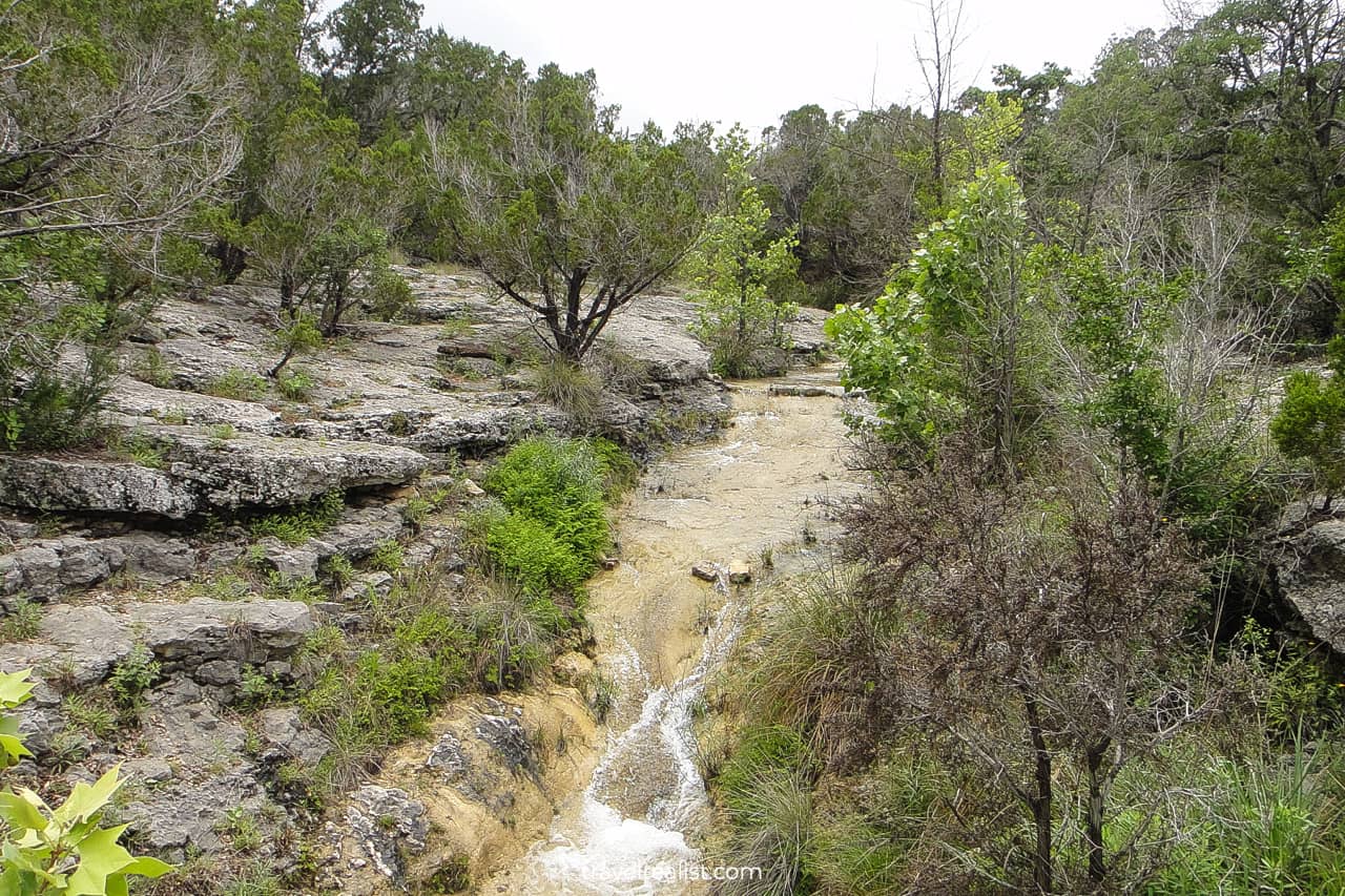 Mescal Creek on Wolf Mountain Trail in Pedernales Falls State Park, Texas, US