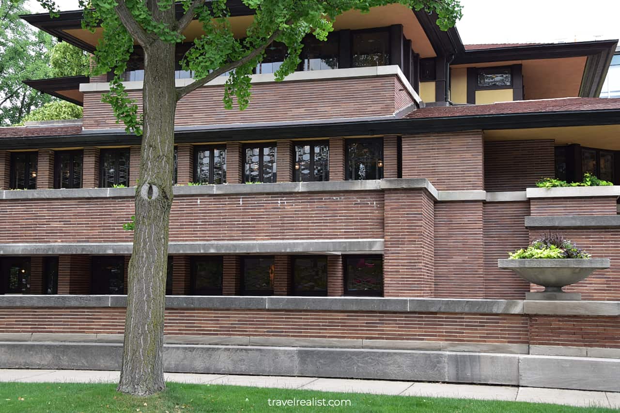Frederick C. Robie House by Frank Lloyd Wright in Chicago, Illinois, US