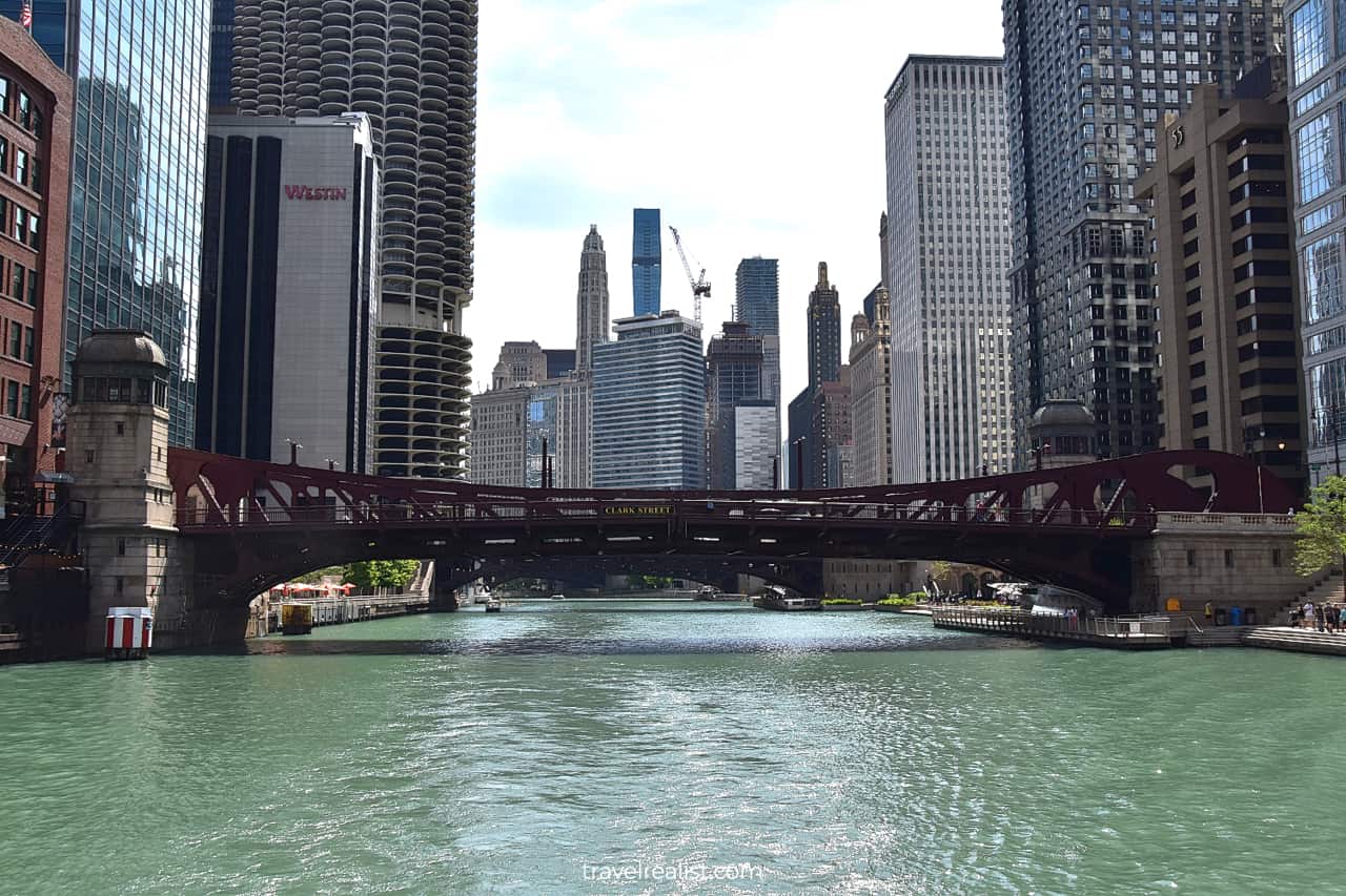 Clark Street Bridge in Chicago, Illinois, US