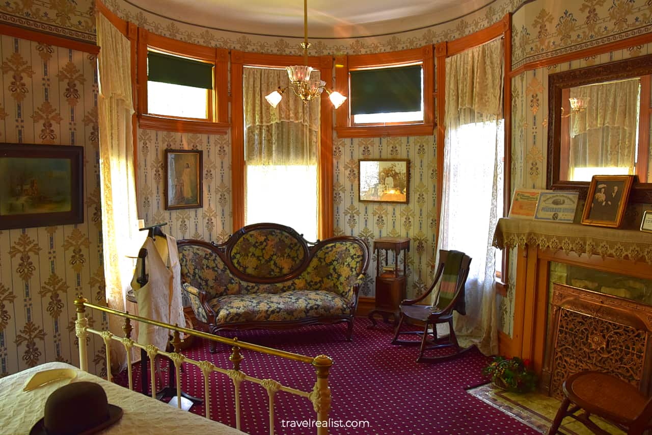 Master bedroom in Ernest Hemingway Birthplace Museum, Oak Park, Illinois, US
