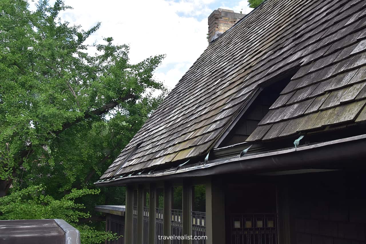 Roof shingles in Frank Lloyd Wright Home & Studio in Oak Park, Illinois, US