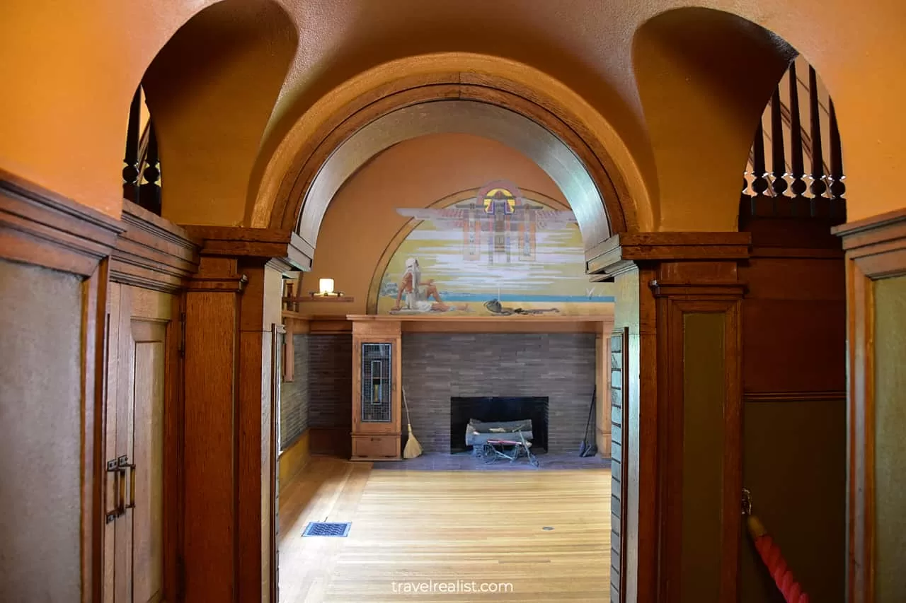 Hallway to Playroom in Frank Lloyd Wright Home & Studio in Oak Park, Illinois, US