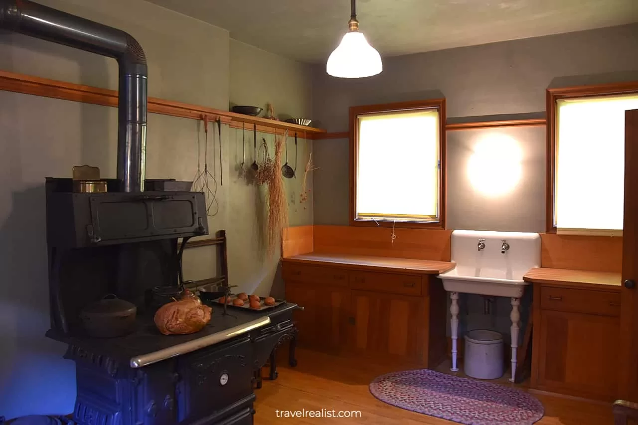 Kitchen in Frank Lloyd Wright Home & Studio in Oak Park, Illinois, US