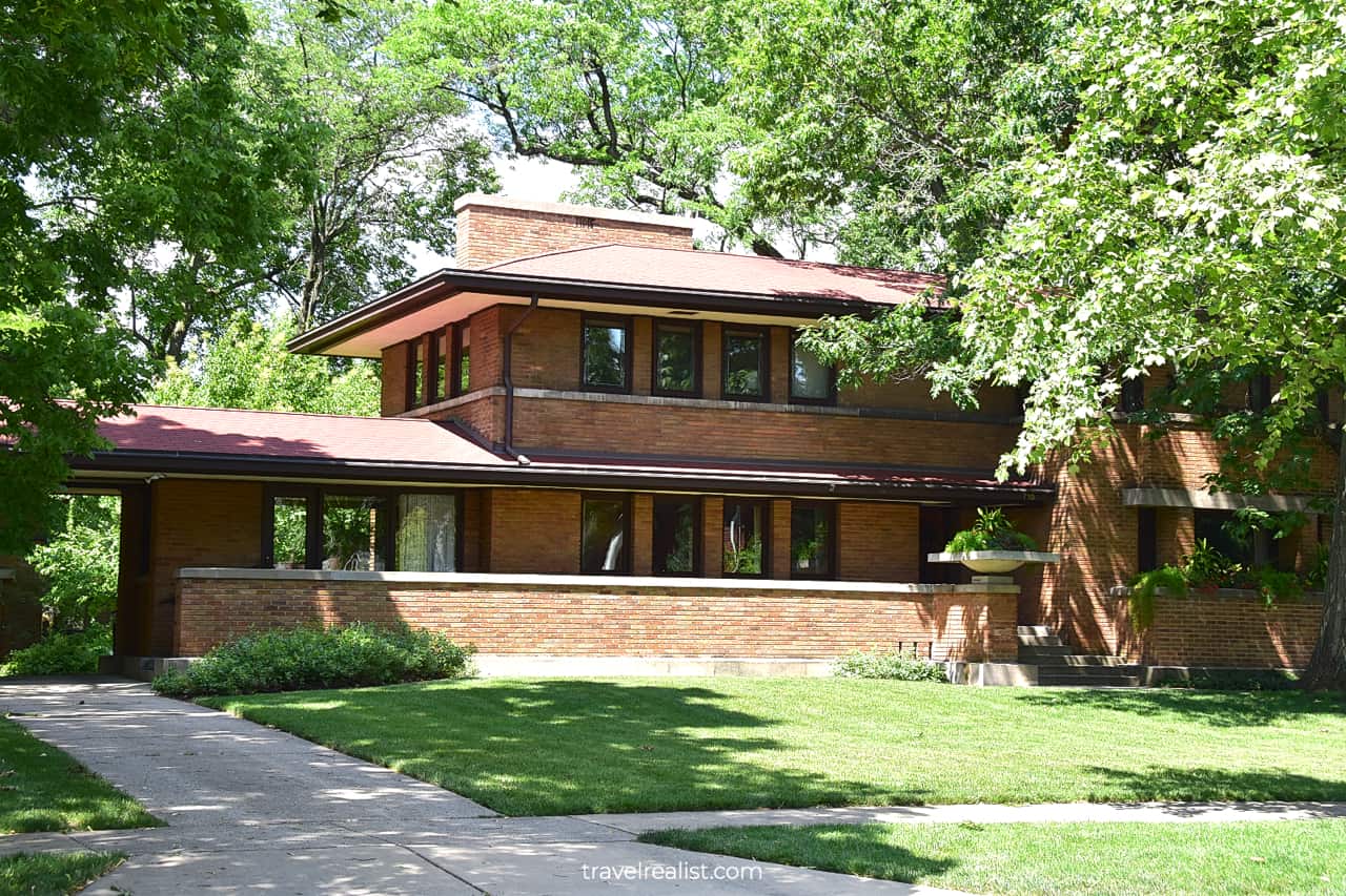 Harry S. Adams House by Frank Lloyd Wright in Oak Park, Illinois, US