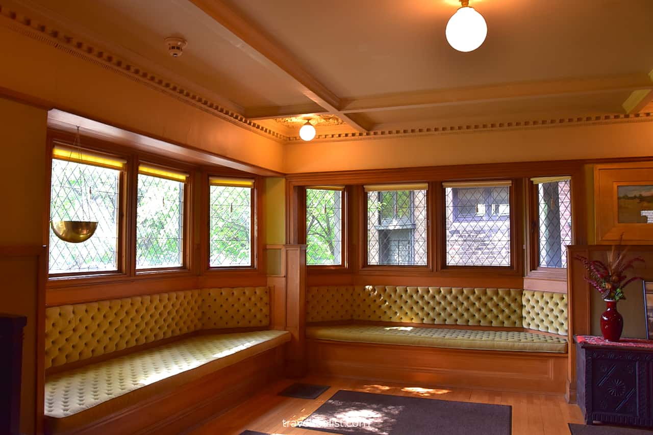 Living Room in Frank Lloyd Wright Home & Studio in Oak Park, Illinois, US