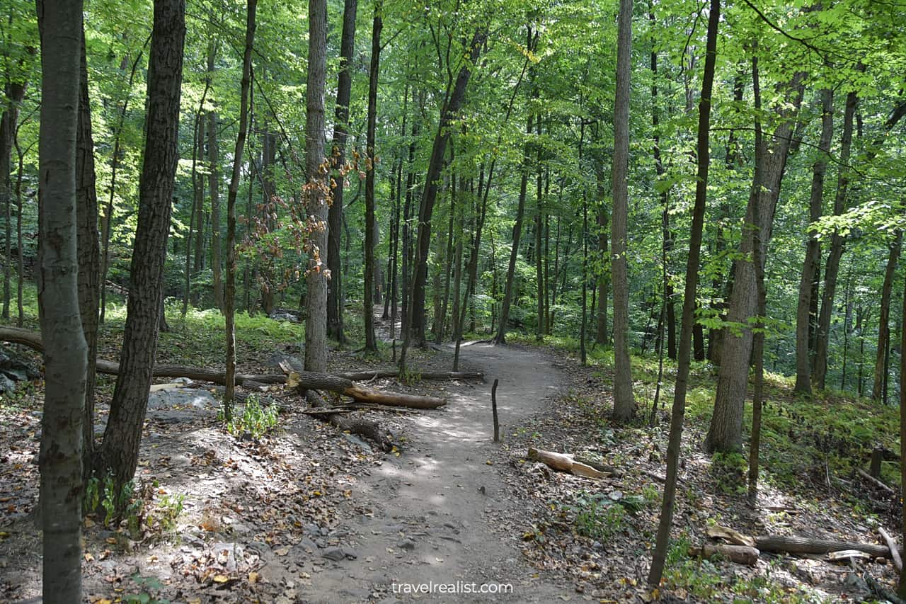 Mt Tammany Trail in Delaware Water Gap National Recreation Area, Pennsylvania, New Jersey, US