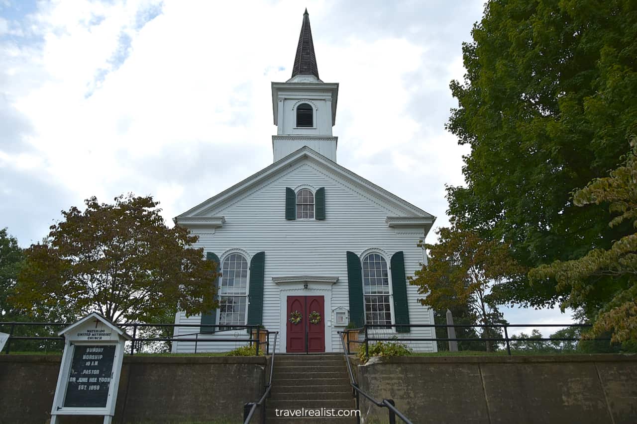 Waterloo United Methodist Church in Waterloo Village Historic Site, New Jersey, US
