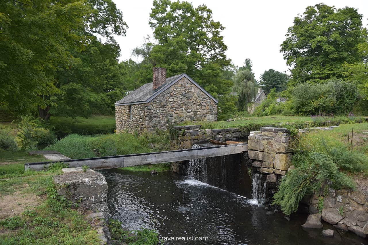 Blacksmith Shop and Morris Canal in Waterloo Village Historic Site, New Jersey, US