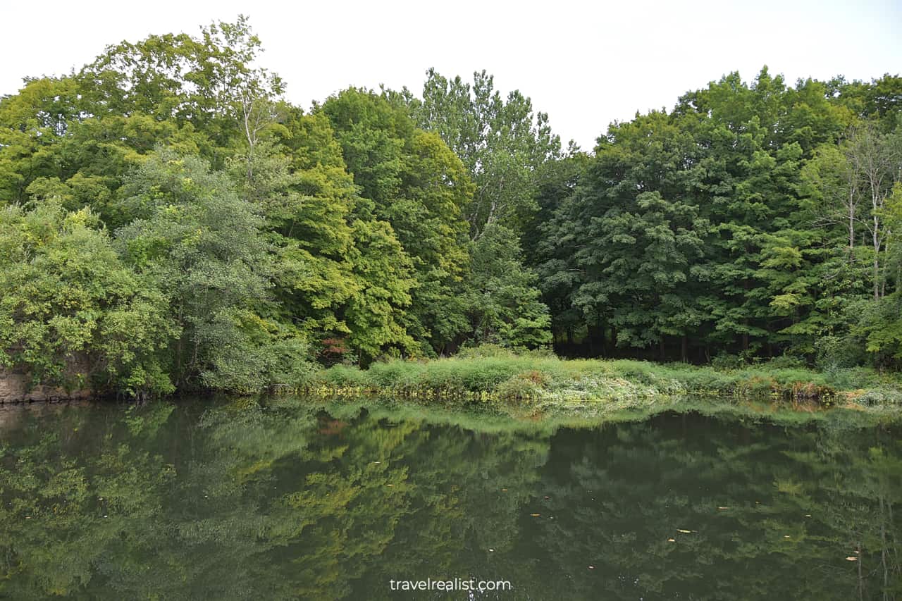 Musconetcong River in Waterloo Village Historic Site, New Jersey, US