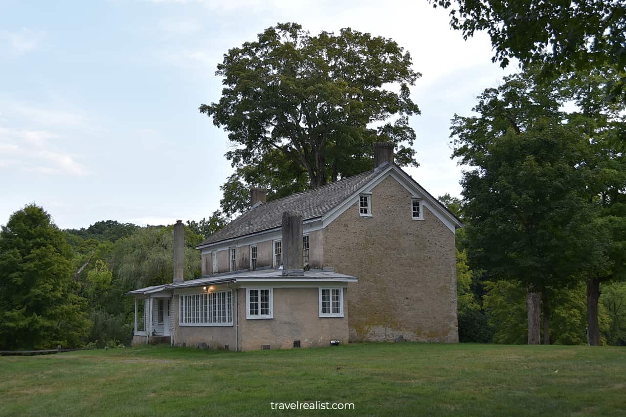 Backyard of Canal House in Waterloo Village Historic Site, New Jersey, US