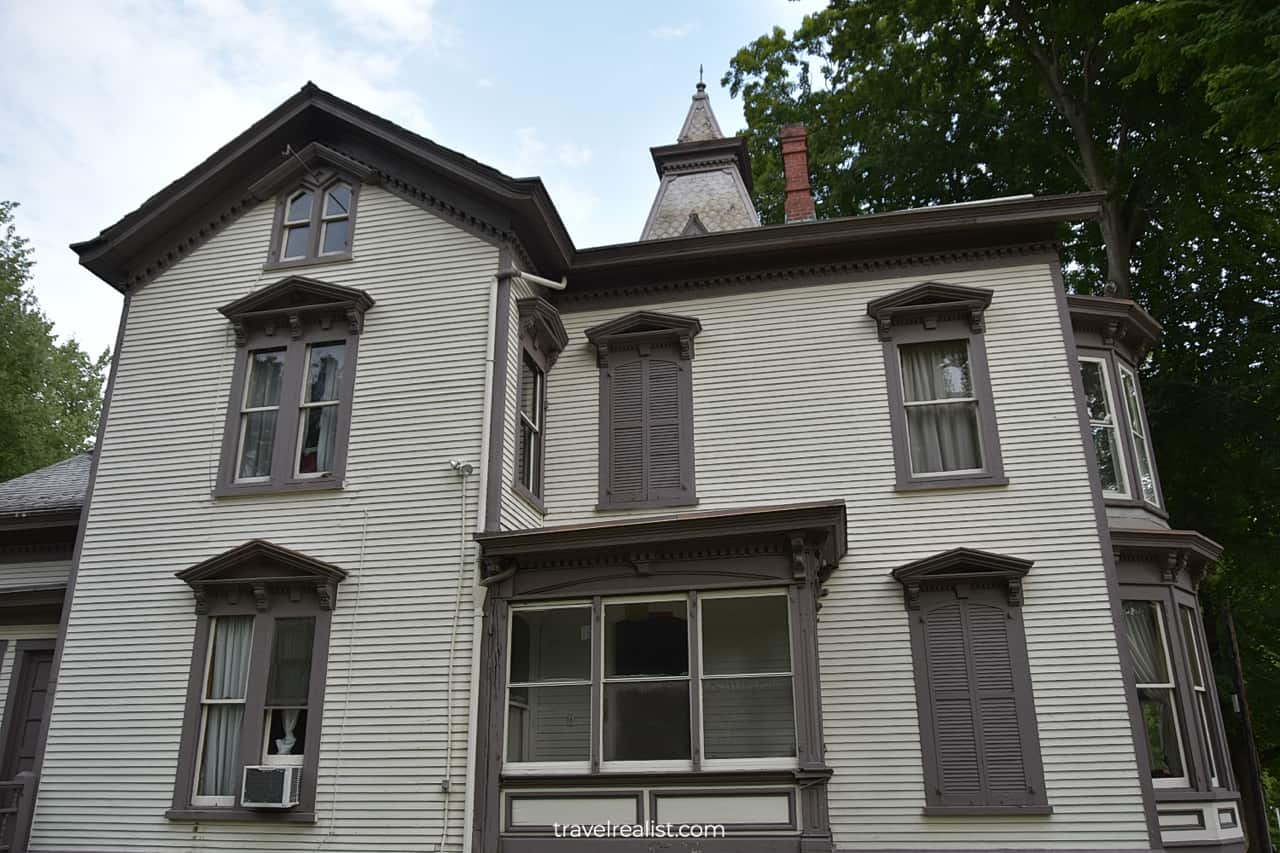 Backyard of Seymour Smith House in Waterloo Village Historic Site, New Jersey, US