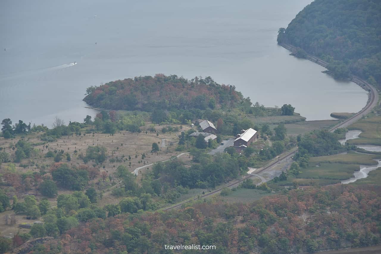 Railroad on Iona Island in Bear Mountain State Park, New York, US