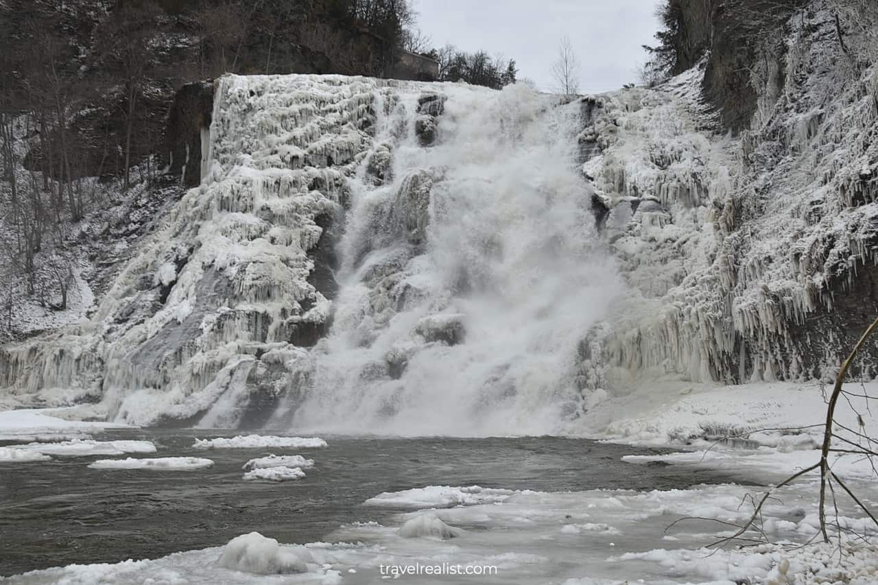 Ithaca Falls in Ithaca, New York, US