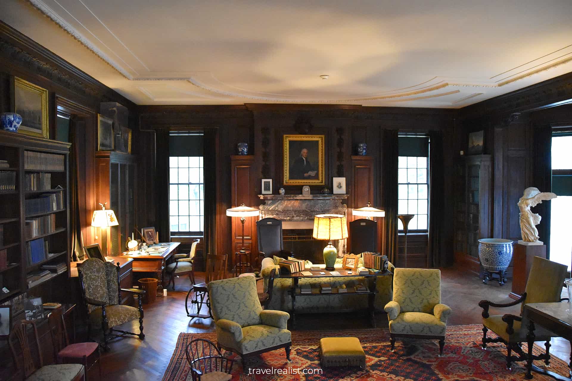 President's Library in Home of Franklin D Roosevelt National Historic Site, New York, US