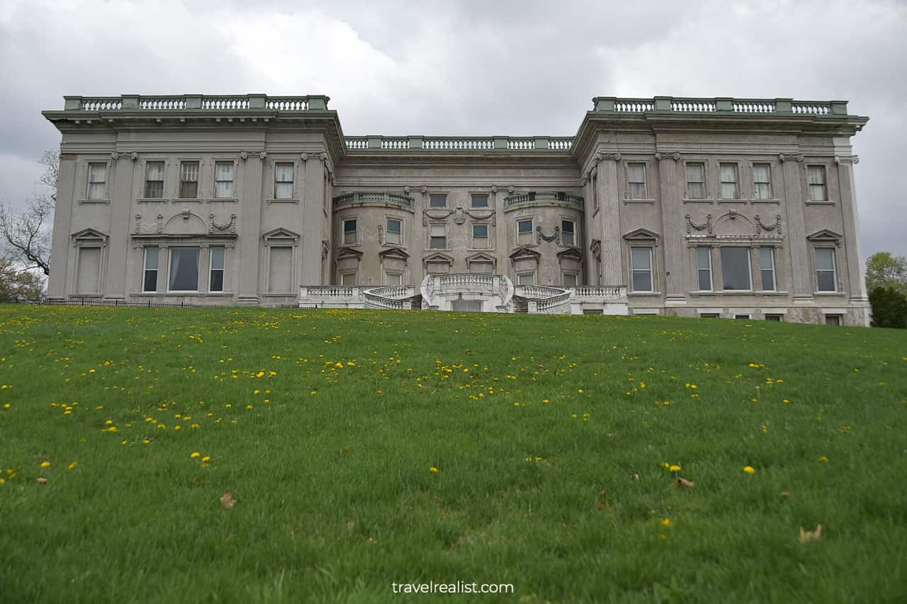 Scenic views of Mills Mansion in Staatsburgh State Historic Site, New York, US