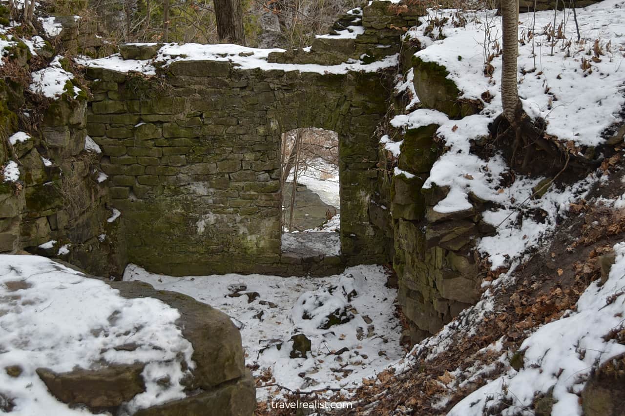 Woolen Mill ruins in Ball's Falls Conservation Area, Lincoln, Ontario, Canada