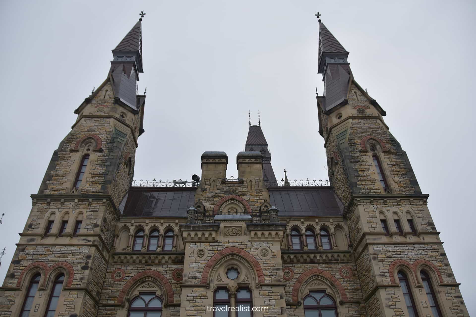 Towers of House of Commons in Ottawa, Ontario, Canada