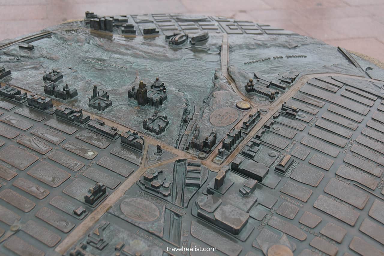 Haptic map of Parliament Hill in Ottawa, Ontario, Canada