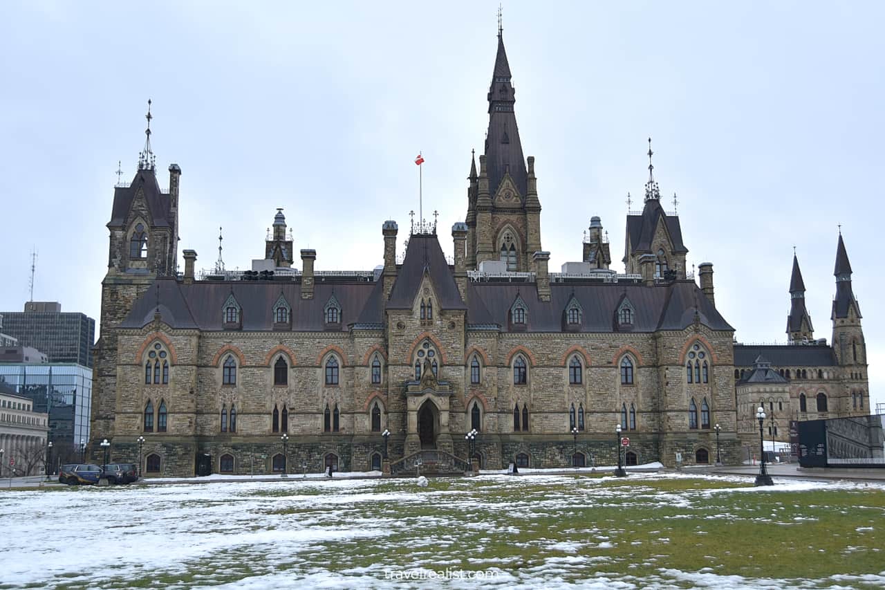 Gothic building of House of Commons in Ottawa, Ontario, Canada
