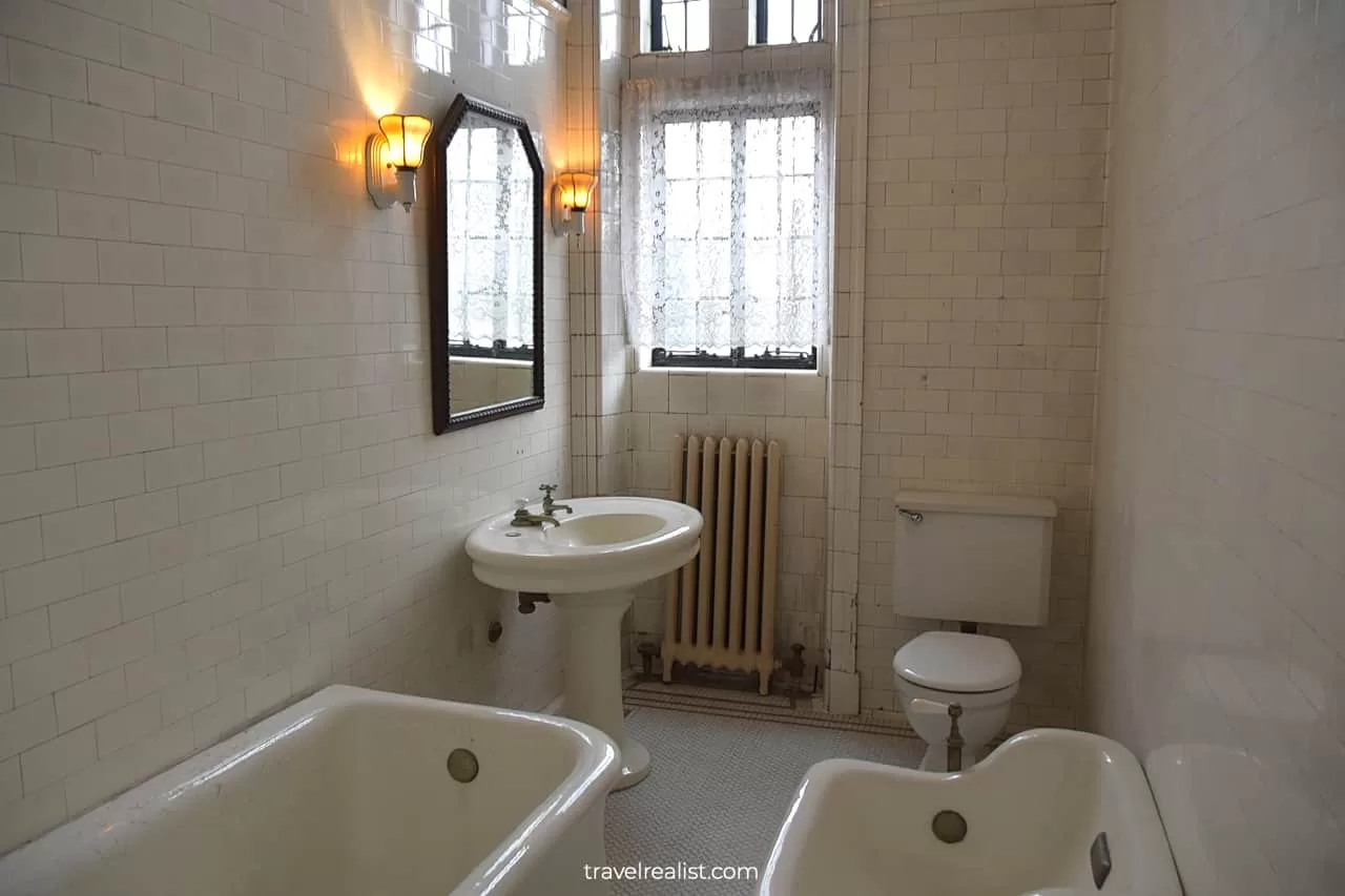 Bathroom in Casa Loma mansion in Toronto, Ontario, Canada