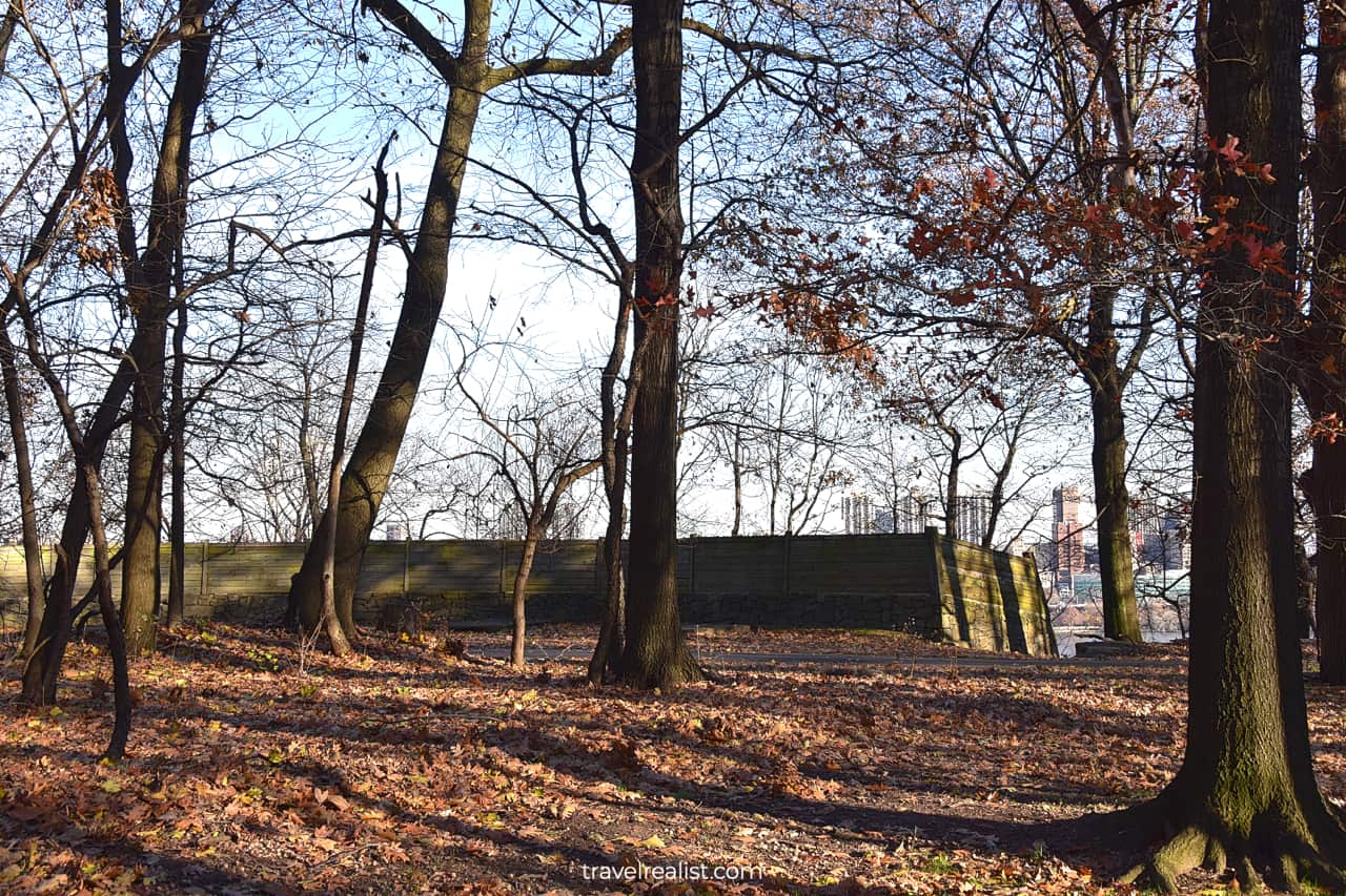 Fortifications in Fort Lee Historic Park, New Jersey, US